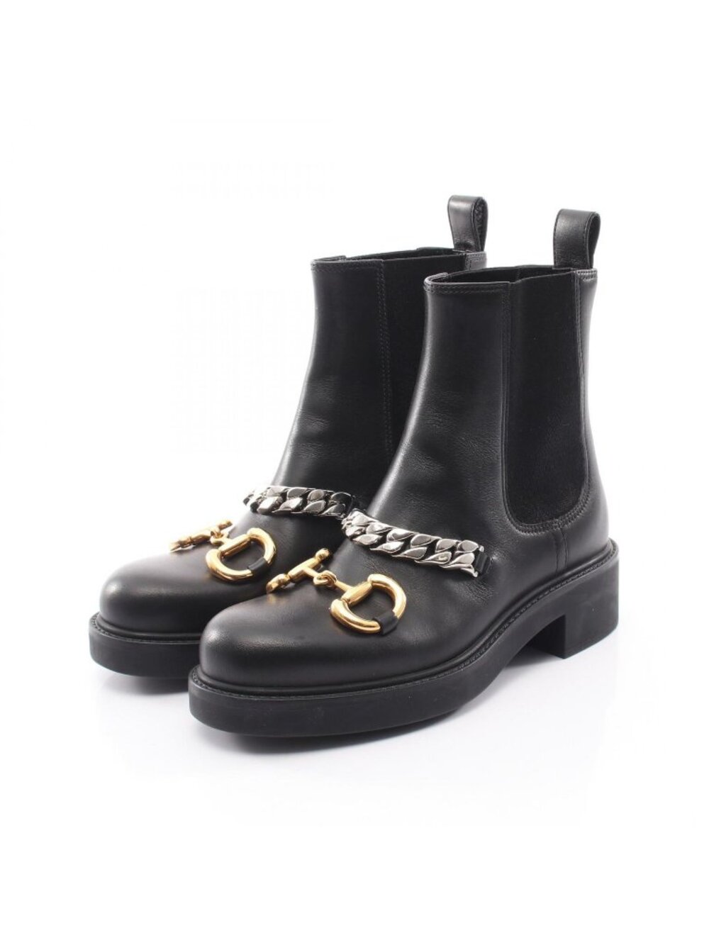 Gucci Boots Horsebit Leather Shoes Side Gore